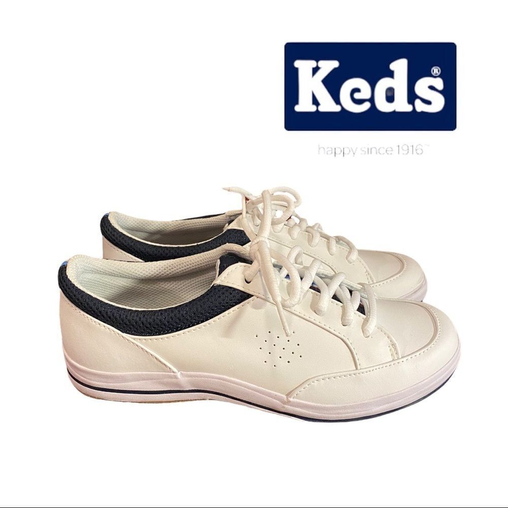 Keds "Rebellion" Women's White Leather Lace Sneakers with Box 7.5